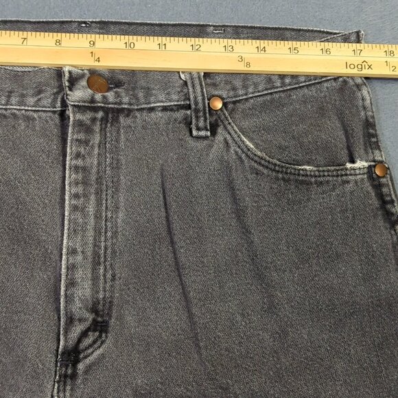 Wrangler VTG Jeans Men's 36x30 Fits 34x29 Black 13MWZ Cowboy Cut Made In USA - Picture 8 of 12